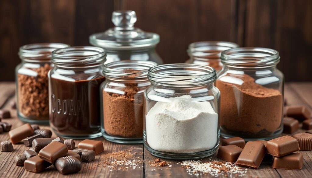 Assorted cocoa powder