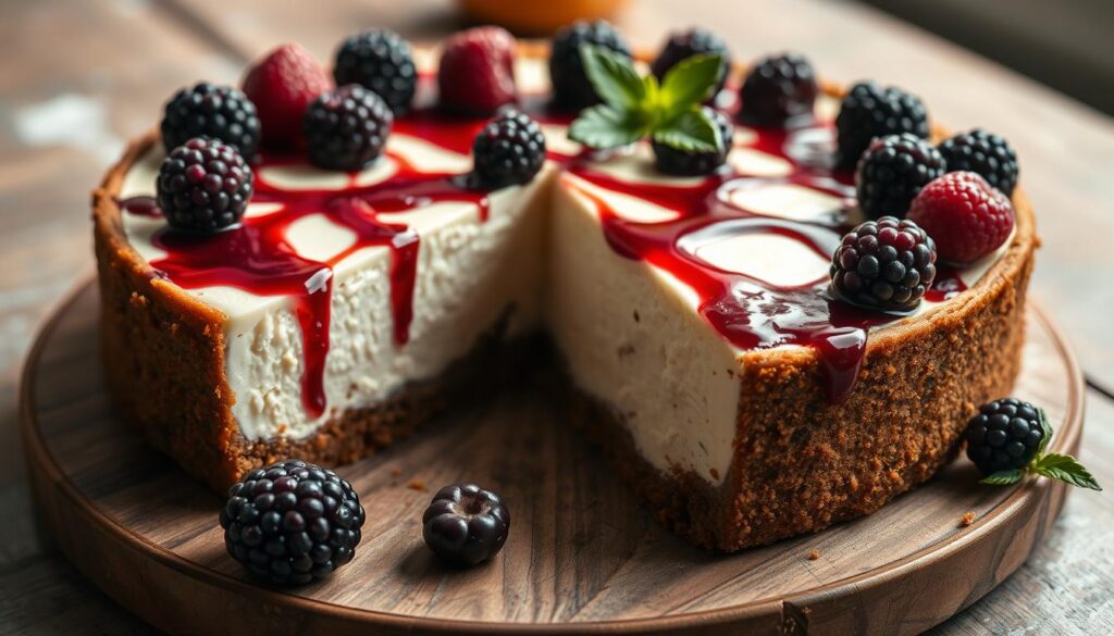 Blackberry cheesecake