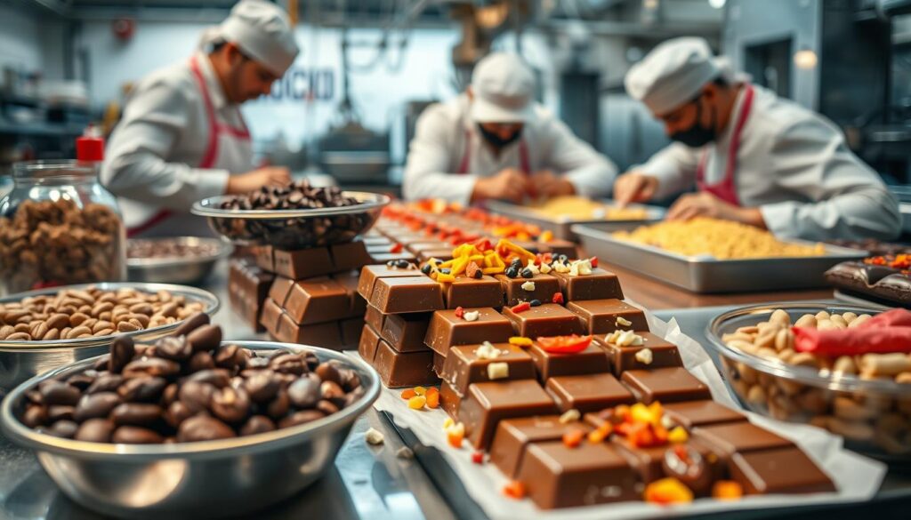 Dubai chocolate bar manufacturing process