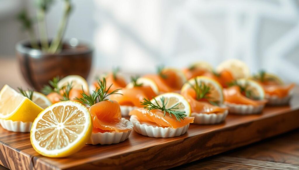 smoked salmon canapes