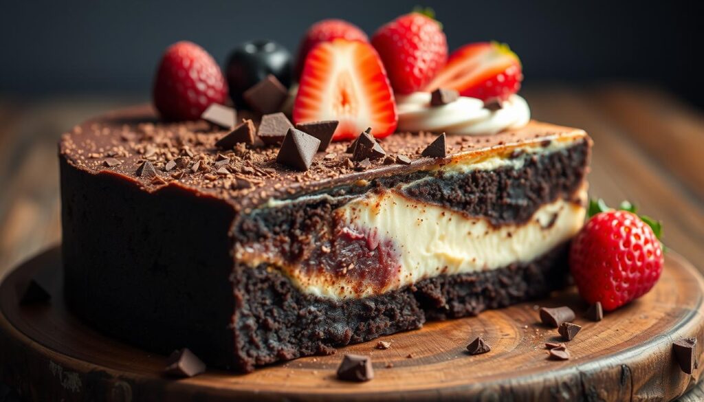 Homemade Brownie Cheesecake Dessert